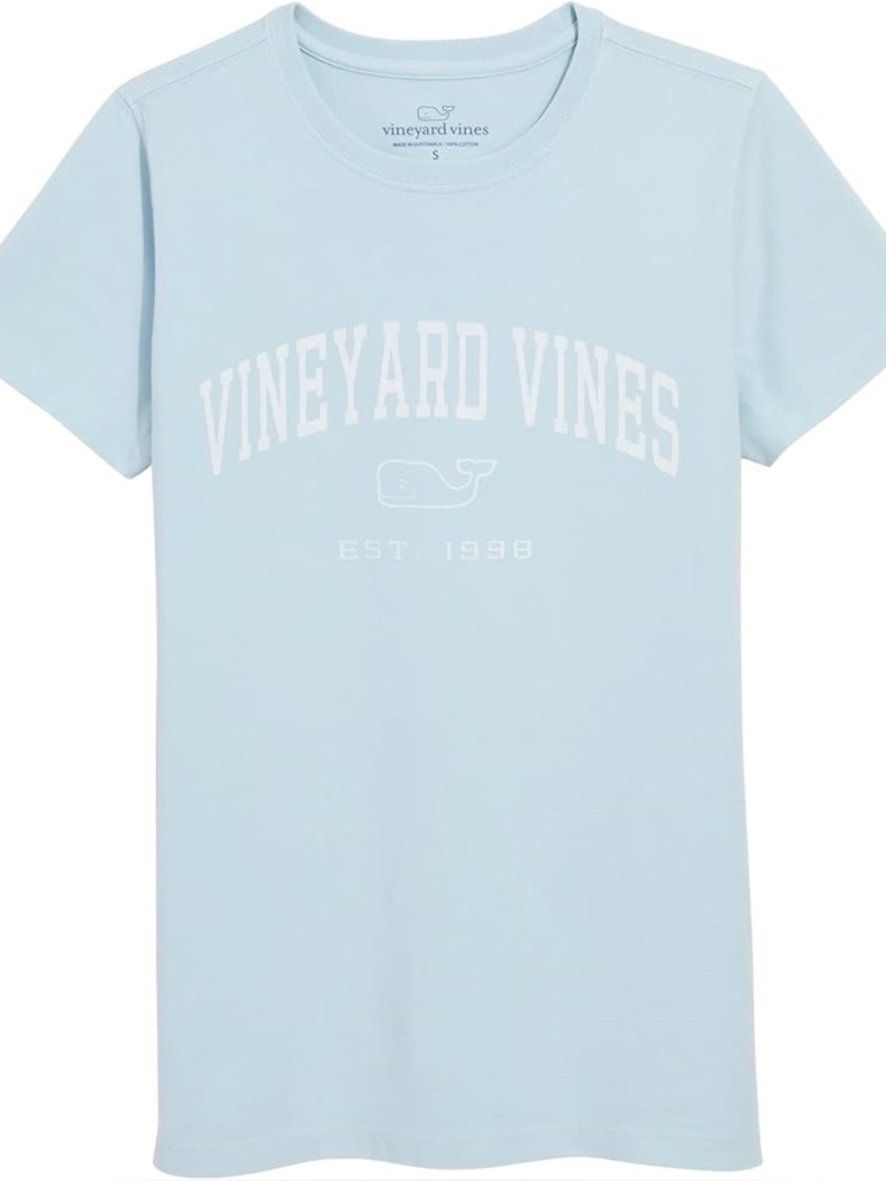 Vineyard Vines Light Blue Whale Logo Tee